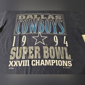Vintage Dallas Cowboys Super Bowl XXVII 1993  blue & red graphic t-shirt